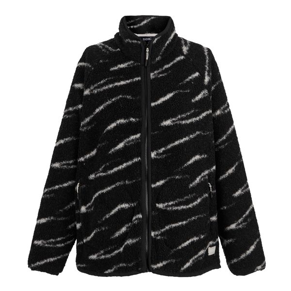 Bluza Polarowa Damska Abstrakcja Borg Pełen Suwak Frankie. Białe bluzy Regatta, na zimę, w abstrakcyjne wzory, z polaru, bez kaptura. Za 136.99 zł.