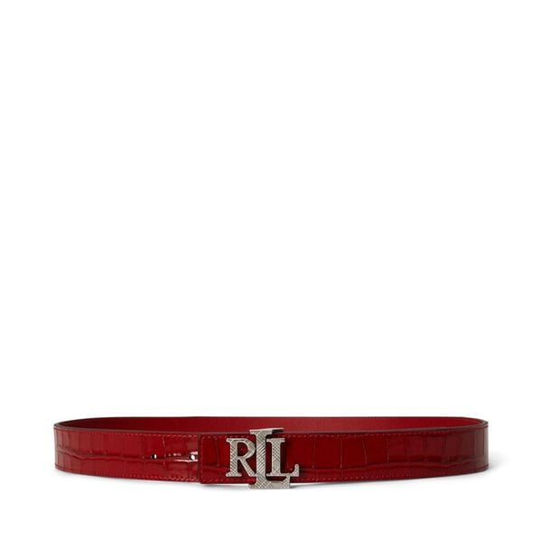 Pasek LAUREN RALPH LAUREN. Czerwone paski Lauren Ralph Lauren, bez wzorów. Za 519.99 zł.
