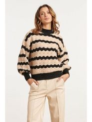 Smashed Lemon Sweter w kolorze beżowym rozmiar: XXL. Brązowe swetry Smashed Lemon, xxl, bez wzorów, bez ramiączek. Za 126.95 zł.