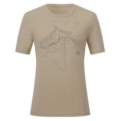 Damska koszulka do jazdy konnej Euro-Star Amelie. Brązowe bluzki EURO-STAR, bez wzorów, retro, bez kołnierzyka, bez ramiączek. Za 221.50 zł.