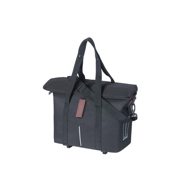 Miejska torba rowerowa na hak MIK-KF, czarna. Czarne torby na ramię BASIL, bez wzorów, z materiału, eleganckie, na ramię, bez dodatków. Za 327.95 zł.