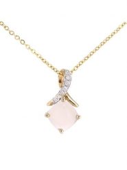 Revoni Złoty naszyjnik z diamentową zawieszką - dł. 46 cm rozmiar: onesize. Żółte naszyjniki Revoni, z diamentem, złote. Za 913.99 zł.