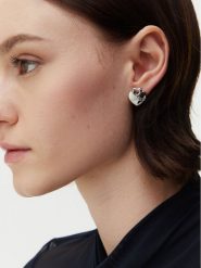 Guess Kolczyki JUBE05 218JW Srebrny. Szare kolczyki Guess, metalowe. Za 119.99 zł.