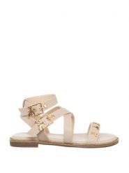 Patrizia Pepe Skórzane sandały w kolorze beżowym rozmiar: 39. Brązowe sandały Patrizia Pepe, bez wzorów, klasyczne, z otwartym noskiem, bez obcasa, bez zapięcia. Za 328.95 zł.