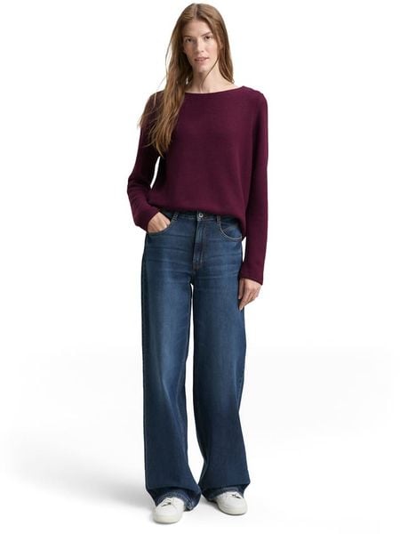 Tom Tailor Bluza w kolorze bordowym rozmiar: XL. Czerwone bluzy Tom Tailor, xl, bez wzorów, bez kaptura. Za 104.95 zł.