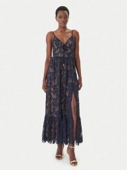 MICHAEL Michael Kors Sukienka letnia MS683HQKQ9 Granatowy Regular Fit. Niebieskie sukienki MICHAEL Michael Kors, na lato, l, bez wzorów, z bawełny, bez kołnierzyka, bez ramiączek. Za 1,389.00 zł.