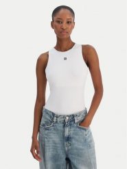 HUGO Body Dasiel 50545196 Biały Slim Fit. Białe body Hugo, s, bez wzorów, z syntetyku. Za 399.99 zł.