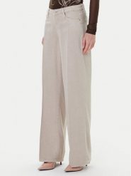 Guess Jeansy W5RA96 WFD53 Beżowy Palazzo Fit. Brązowe jeansy Guess, z aplikacjami. Za 529.99 zł.