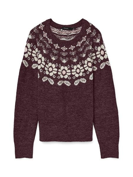 Vero Moda Sweter w kolorze bordowym rozmiar: L. Czerwone swetry Vero Moda, l, bez wzorów, z wełny, bez ramiączek. Za 109.26 zł.