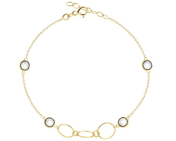 Złota bransoletka z cyrkoniami. Żółte bransoletki Apart, z cyrkonią, złote. Za 1,449.00 zł.