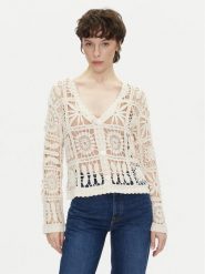 Pepe Jeans Kardigan Olympia PL702273 Beżowy Regular Fit. Brązowe kardigany Pepe Jeans, m, bez wzorów, z bawełny. Za 279.99 zł.
