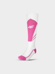 4F Skarpety narciarskie damskie - białe 39-42. Białe skarpety 4f, bez wzorów, z materiału. Za 79.99 zł.