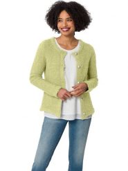 Heine Kardigan w kolorze zielonym rozmiar: 36. Zielone kardigany Heine, bez wzorów. Za 74.11 zł.