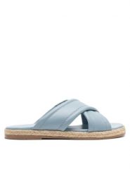 Lasocki Espadryle CARPI EST-DOBRAWA-05 Niebieski. Niebieskie espadryle Lasocki, bez wzorów, ze skóry, bez obcasa, bez zapięcia. Za 89.99 zł.
