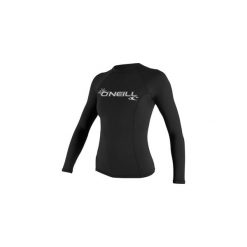 Koszulka ONEILL Women Basic Skins LS Rashguard Black M. Czarne bluzki O'Neill, m, bez wzorów, sportowe, bez kołnierzyka, bez ramiączek. Za 185.00 zł.