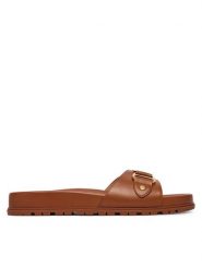 LAUREN RALPH LAUREN Klapki 802982883001 Brązowy. Brązowe klapki Lauren Ralph Lauren, bez wzorów, ze skóry, bez obcasa. Za 629.99 zł.