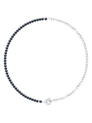 Pearline Srebrny naszyjnik z perłami - dł. 45 cm rozmiar: onesize. Czarne naszyjniki Pearline, z perłą, srebrne. Za 369.99 zł.