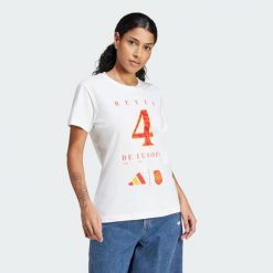 Koszulka Spain Winners. Białe bluzki Adidas, m, bez wzorów, sportowe, bez kołnierzyka, bez ramiączek. Za 139.00 zł.