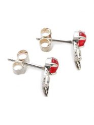 Pandora Srebrne kolczyki-wkrętki z cyrkoniami i szkłem Murano rozmiar: onesize. Czerwone kolczyki Pandora, z cyrkonią, srebrne. Za 173.99 zł.