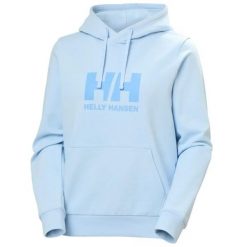 Bluza damska z kapturem Helly Hansen LOGO. Niebieskie bluzy Helly Hansen, na lato, xs, bez wzorów, z bawełny, z kapturem. Za 330.00 zł.
