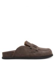 TWINSET Klapki 252TCP210 00203 Brązowy. Brązowe klapki Twinset, bez wzorów, ze skóry, bez obcasa. Za 979.99 zł.