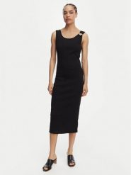 Liu Jo Beachwear Sukienka codzienna VA6129 J4822 Czarny Regular Fit. Czarne sukienki Liu Jo Beachwear, na co dzień, xs, bez wzorów, z bawełny, bez kołnierzyka, bez ramiączek, proste. Za 389.99 zł.