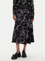KARL LAGERFELD Spódnica midi 245W1203 Czarny Regular Fit. Czarne spódnice KARL LAGERFELD, bez wzorów, z wiskozy, midi. Za 549.99 zł.