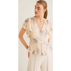 Mango - Bluzka Romita. Czerwone bluzki Mango, l, bez wzorów, z materiału, eleganckie, bez kołnierzyka, bez ramiączek. W wyprzedaży za 59.90 zł.