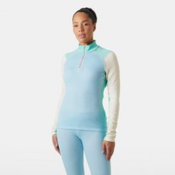 Bluza damska z zamkiem 1/2 Helly Hansen Lifa Midw. Niebieskie bluzy Helly Hansen, bez wzorów, z wełny, bez kaptura. Za 430.50 zł.