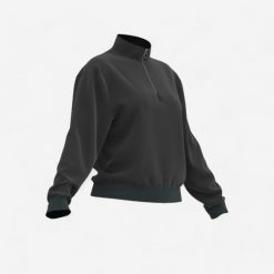 Bluza damska Domyos fitness. Czarne bluzy DOMYOS, l, bez wzorów, z materiału, bez kaptura. Za 69.99 zł.