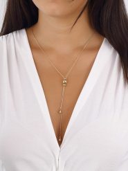 Luja Bijoux Pozłacany naszyjnik - dł. 47 cm rozmiar: onesize. Żółte naszyjniki Luja Bijoux, metalowe. Za 57.45 zł.