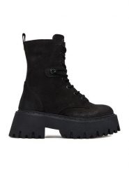 G-Star Raw Trzewiki CEO-WI34-MANYA-03 Czarny. Czarne botki G-Star Raw, bez wzorów, z nubiku, bez obcasa, na płaskiej podeszwie, bez zapięcia. Za 429.99 zł.