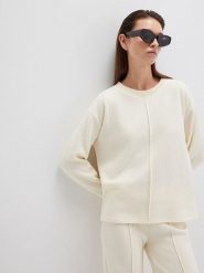 MAVI Sweter w kolorze kremowym rozmiar: S. Brązowe swetry Mavi, s, bez wzorów, z bawełny, bez ramiączek. Za 124.95 zł.