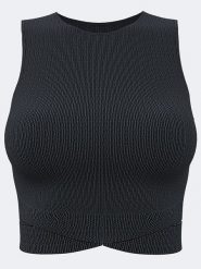Joma Top sportowy w kolorze czarnym rozmiar: L/XL. Czarne koszulki sportowe Joma, bez wzorów, bez ramiączek, outdoorowe. Za 61.60 zł.