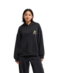 Bluza z kapturem dla Kobiety STANDARD Czarny. Czarne bluzy Quiksilver, m, bez wzorów, z bawełny, z kapturem. Za 299.99 zł.