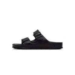 Klapki damskie Birkenstock Arizona W Eva. Czarne klapki Birkenstock, bez wzorów, z materiału, bez obcasa. Za 304.00 zł.