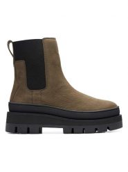 Clarks Skórzane sztyblety "Orianna2 Top" w kolorze jasnobrązowym rozmiar: 37,5. Brązowe botki Clarks, bez wzorów, bez obcasa, na platformie, bez zapięcia. Za 303.78 zł.