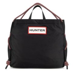 Torebka Hunter. Czarne shopper Hunter, bez wzorów, bez dodatków. Za 199.99 zł.