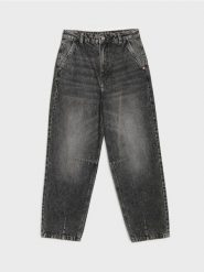 Jeansy balloon high waist - szary. Szare jeansy Sinsay, l, bez wzorów, z podwyższonym stanem. Za 69.99 zł.