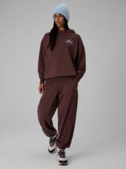 4F Spodnie dresowe joggery damskie - brązowe L. Brązowe spodnie dresowe 4f, l, bez wzorów, z dresówki. Za 169.99 zł.