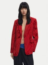 Desigual Marynarka Flockarty 25WWEW19 Czerwony Regular Fit. Czerwone marynarki i żakiety Desigual, xl, bez wzorów, z syntetyku. Za 539.99 zł.