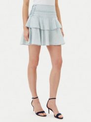 Guess Spódnica mini W5GD85 D5N81 Błękitny Regular Fit. Niebieskie spódnice Guess, z aplikacjami, z lyocellu, mini. Za 359.99 zł.