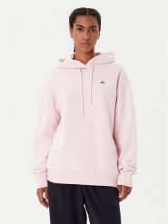 Lacoste Bluza SF7612 Różowy Oversize. Czerwone bluzy Lacoste, bez wzorów, z bawełny, bez kaptura. Za 599.99 zł.