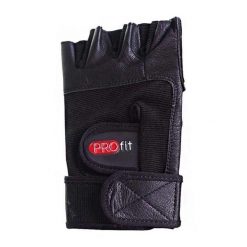 Rękawiczki Kulturystyczne Bez Palców Dla Dorosłych Unisex. Czarne rękawiczki PROFIT, bez wzorów, sportowe. Za 71.99 zł.