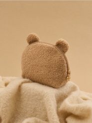 Kosmetyczka z uszami misia - beżowy. Brązowe kufry i kosmetyczki Sinsay, bez wzorów, bez dodatków. Za 17.99 zł.