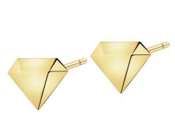 Złote kolczyki - diamenty. Żółte kolczyki Apart, z diamentem, złote. Za 1,019.00 zł.