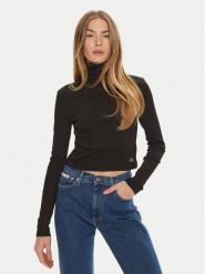 Calvin Klein Jeans Golf J20J224196 Czarny Regular Fit. Czarne golfy Calvin Klein Jeans, xxl, bez wzorów, z bawełny, bez ramiączek. Za 119.99 zł.