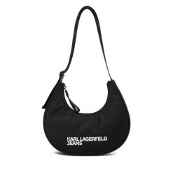 Torebka Karl Lagerfeld Jeans. Czarne torebki klasyczne Karl Lagerfeld Jeans, bez wzorów, z jeansu, bez dodatków. Za 509.99 zł.