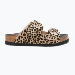Klapki damskie Scholl Noelle Pony Leather. Brązowe klapki Scholl, bez wzorów, z materiału, bez obcasa. Za 634.50 zł.