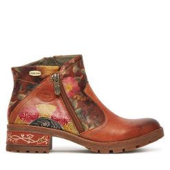 Botki Laura Vita. Brązowe botki Laura Vita, bez wzorów, bez obcasa, na płaskiej podeszwie, bez zapięcia. Za 509.99 zł.